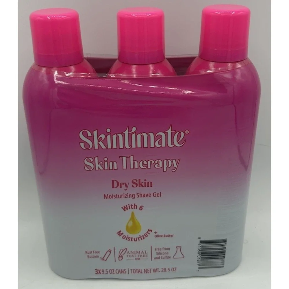 Skintimate Shaving Gel Skin Therapy Dry Skin Moisturizing For Women's 3 Pack NEW